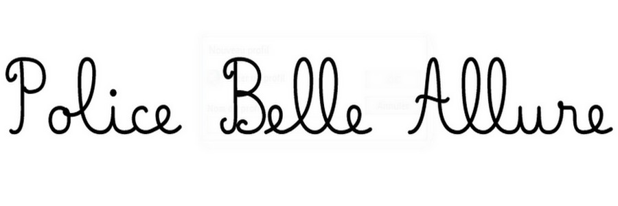 Police d’écriture « Belle Allure »